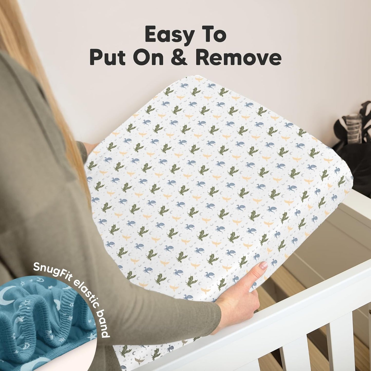 KeaBabies 2-Pack Organic Crib Sheets for Boys, Girls - 52x28 Fitted Crib Mattress Sheet Neutral