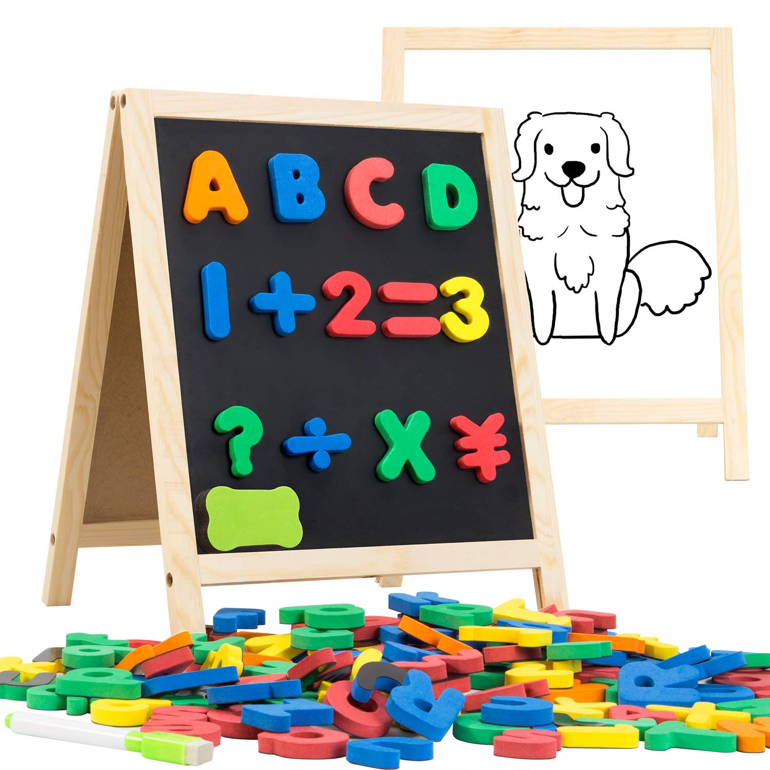 INNOCHEER Magnetic Letters and Numbers for Toddlers, Magnetic Board for Kids, ABC Alphabet Magnets