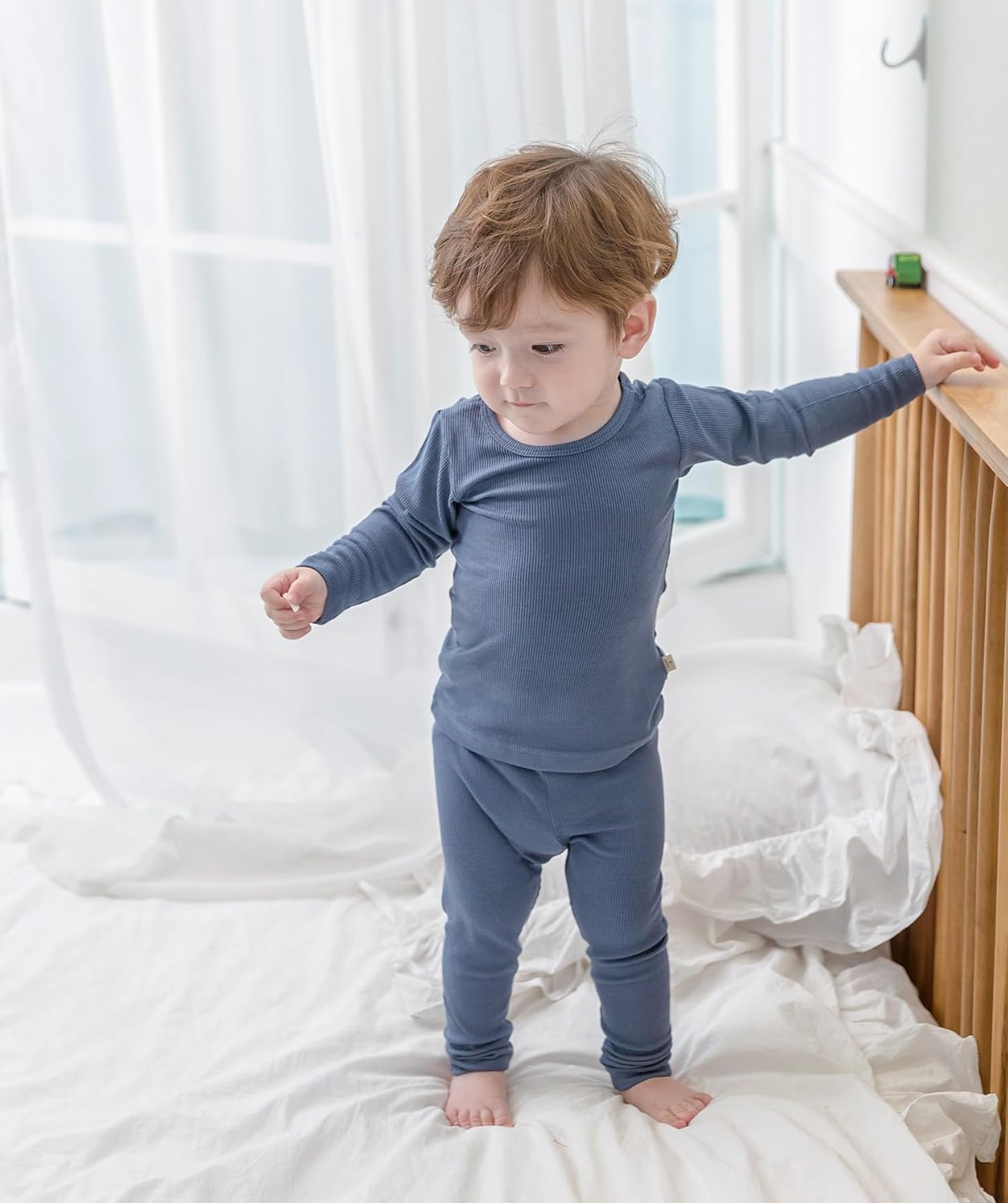 AVAUMA Baby Boys Girls Pajama Set Kids Toddler Snug fit Ribbed Sleepwear pjs for Daily Life Style