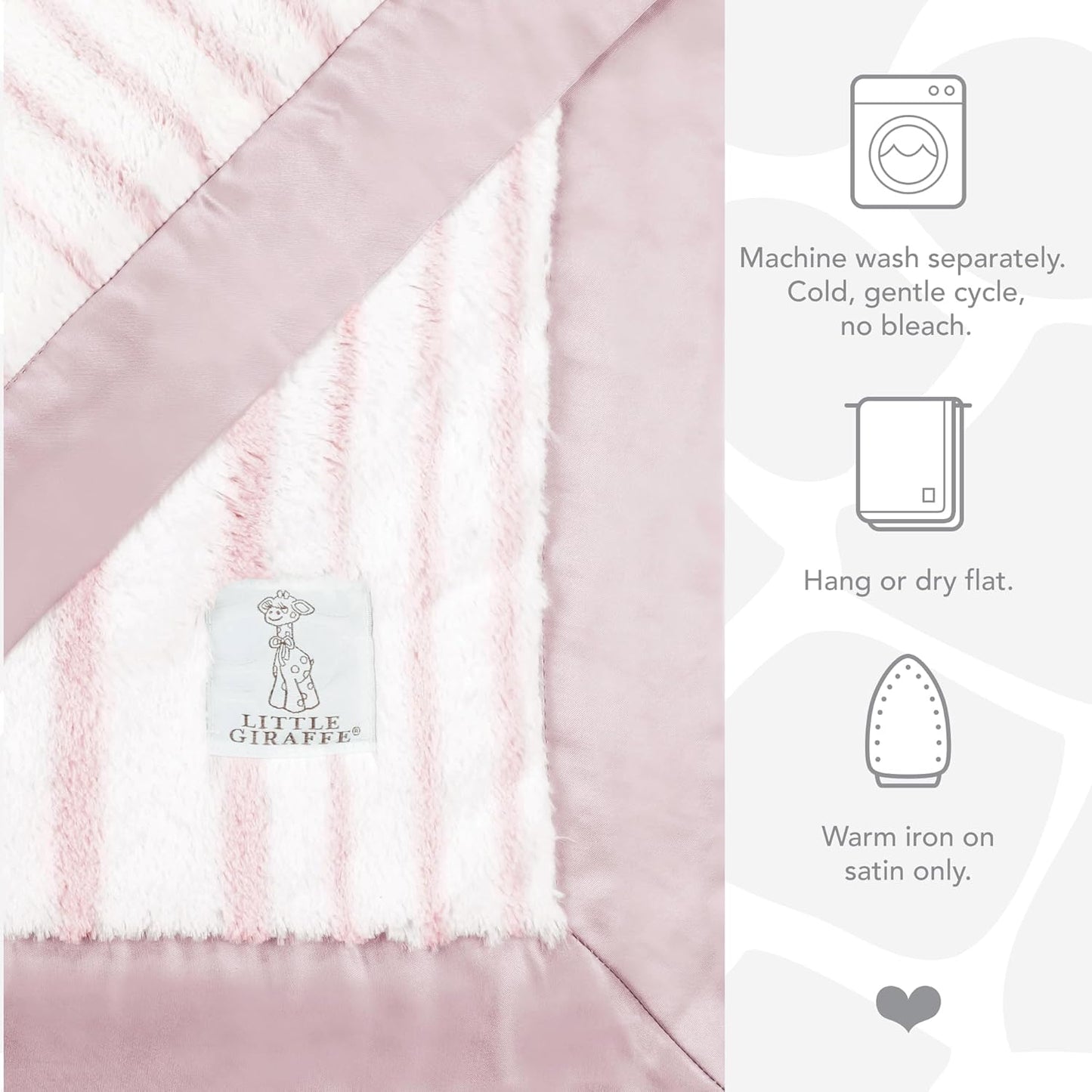 Little Giraffe Baby Blanket - Luxe Soft Blanket with Satin Trim - Baby Stroller Blanket - Newborn