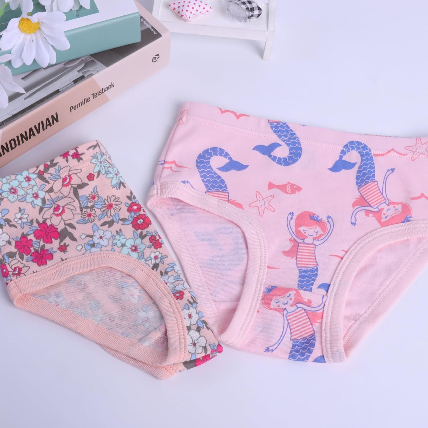 Finihen Girls Cotton Underwear Toddler Girls Panties Kids Briefs Multipacks.