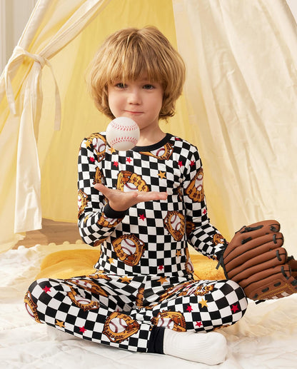 Bamboo Viscose Toddler Pajamas Boys Girls Baby 12M-8Y Pjs Sets Kids 2pcs Snug fit Long-Sleeve Sleepwear