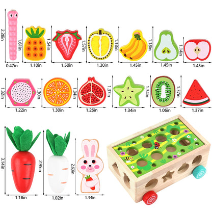 Toddlers Montessori Wooden Educational Toys for Boys Girls Age 1-3 Year Old