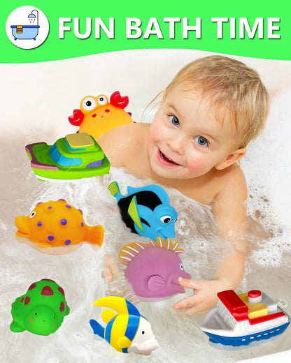 Bath Toys for Kids Ages 1-3 - Mold Free Bath Toy for Babies 6-12 Months - Toddler Pool Bathtub