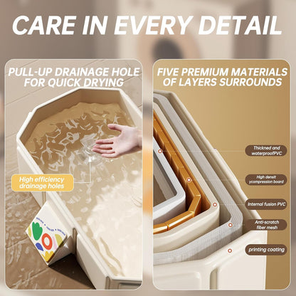 Baby Foldable Kids Bathtub for Infants to Toddler with Non-Slip Base,Easy Storage,Perfect for Small