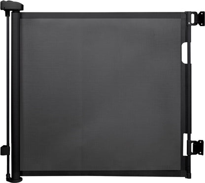 Retractable Baby Gate,Mesh Baby Gate or Mesh Dog Gate,33" Tall, Extends up to 71" Wide,Child Safety Gate for Doorways, Stairs, Hallways, Indoor/Outdoor Black