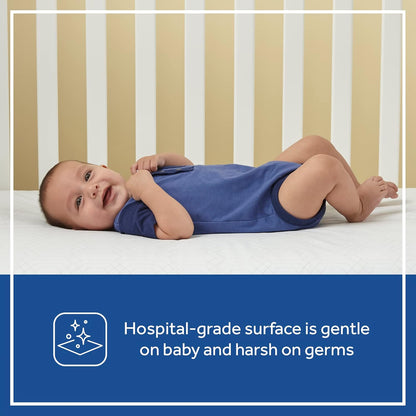 Sealy Baby Orion Antibacterial 2 Stage Breathable Crib Mattress plus Toddler Bed Fit, Lightweight & Waterproof, Non Toxic, GREENGUARD Gold Certified, Safety & Quality Tested, Made in USA, 52x28"