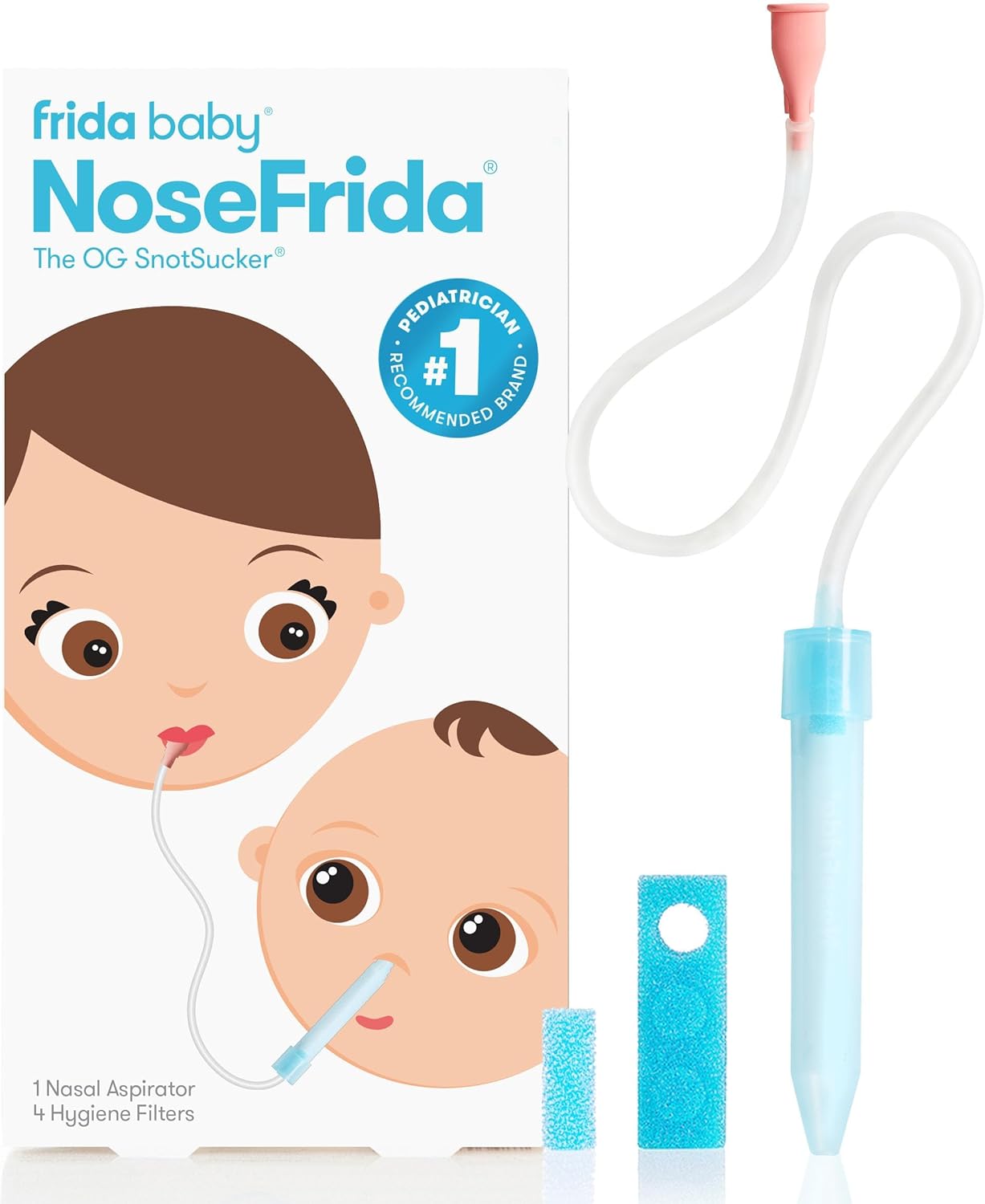 Frida Baby NoseFrida SnotSucker for Baby, Nasal Aspirator for Baby, Nose Sucker Baby Nasal