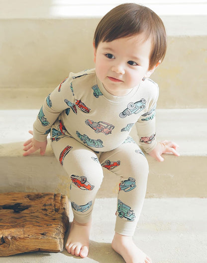 VAENAIT BABY 6M-12Y Kids Unisex Girls & Boys Soft Comfy Modal Tencel Sleepwear Pajamas 2pcs or 4pcs Set
