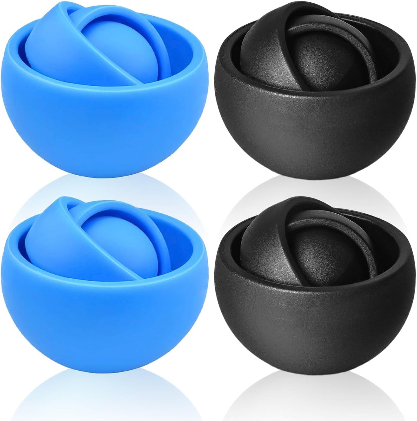 Fidget Toys Adults 4 PCs, Sensory Figette Spinner Anxiety Stress Relief Toys Quiet Fidgets Gyro for Autism ADHD Kids Gifts Cool Gadget Office Desk Toy Easter Basket Stuffers for Teen Boys…