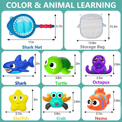 No Hole Mold Free Baby Bath Toys for Kids Ages 1-3,Water Toys for Babies and Toddlers,Ocean Animal