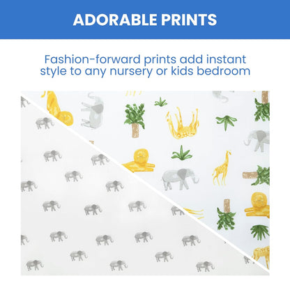 Delta Children Fitted Crib Sheets for Girls and Boys - Crib Sheet for Standard Crib and Toddler