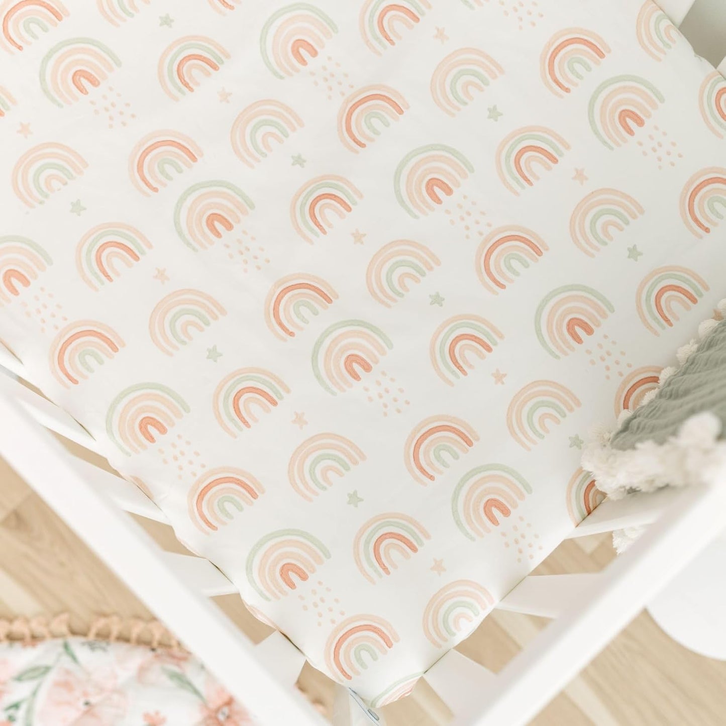 Crane Baby 100% Cotton Breathable Fitted Baby and Toddler Sheet for Standard Mattress (28 X 52)