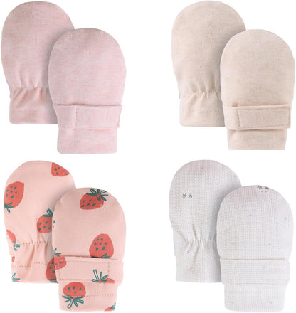 Newborn Baby Mittens Infant No Scratch Gloves Cotton Mitts for Baby Girls Boys