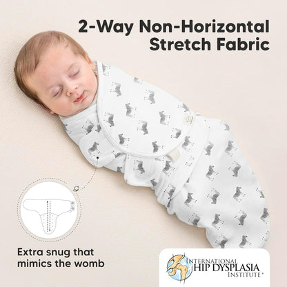 3-Pack Organic Baby Swaddle Sleep Sacks - Swaddles for Newborns, Infant 0-3 Months, Baby Girls