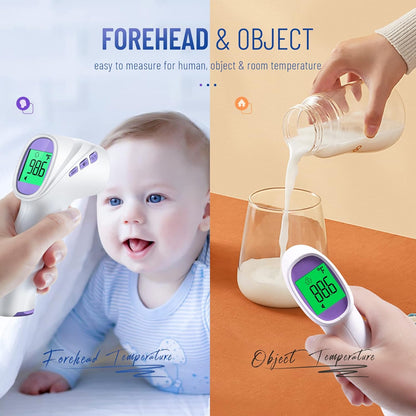 No-Touch Thermometer for Adults and Kids, Digital Thermometer with Fever Alarm, Fast Accurate