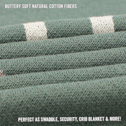Soft Baby Swaddle Receiving Blanket - 100% Cotton Knit Soft Cozy Receiving Swaddling Crib Stroller