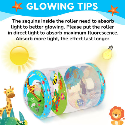 Crawling & Walking Baby Toys 6-12 Months Glowing Inflatable Rolling Toy