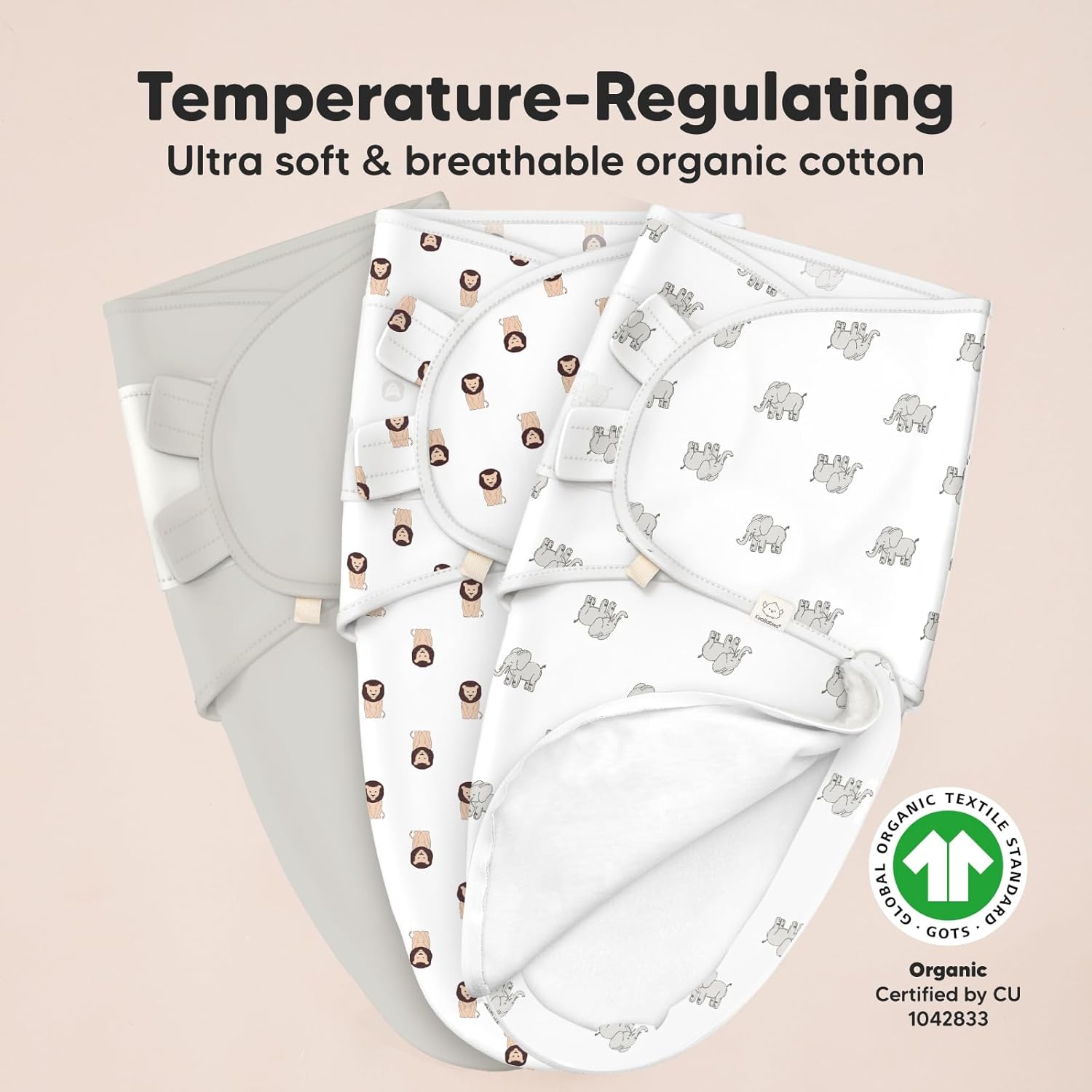 Baby Swaddle Sleep Sacks with Zipper - 3-Pack Swaddles for Newborns 0-3 Months, Infant, Baby Girls