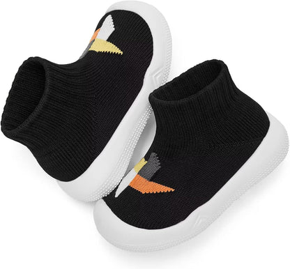 Eashi Baby Boy Girl Non-Skid Indoor Infant Walking Shoes Breathable Warm Elastic Sock Shoes with Memory Sole Protect Toes Outdoor Sneakers
