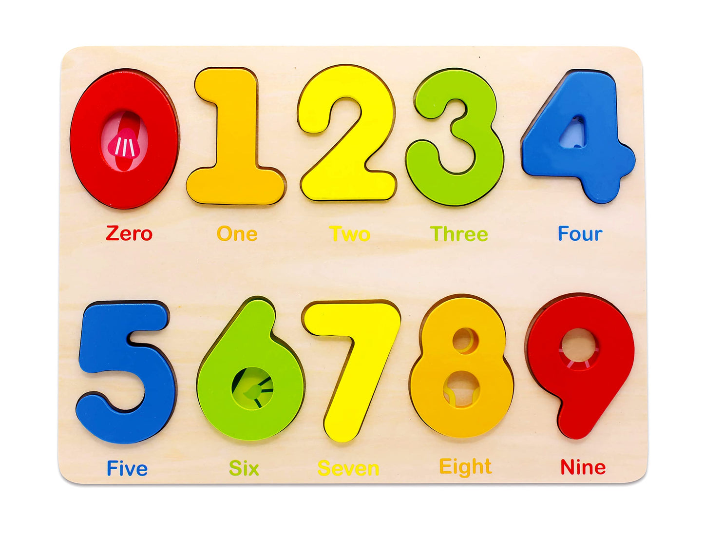 Aile Wooden Preschool Learning Number Puzzles Toys for Kids， Educational Toys.
