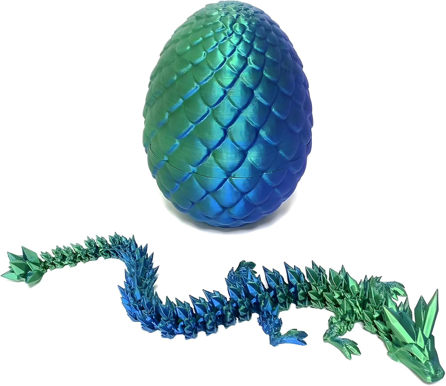 3D Printed Dragon Egg,Mystery Crystal Dragon Fidget Toys,Articulated Dragon,Home Desk Decor Easter Surprise Dinosaur Eggs,Adults Fidget Toys for Autism/ADHD