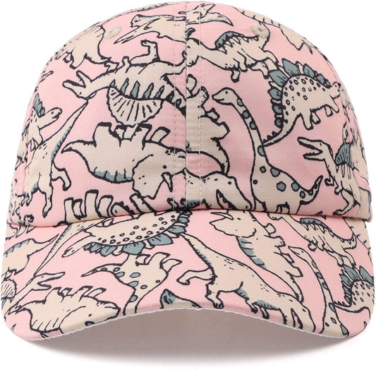 JANGANNSA Dinosaur Boys Girls Caps Embroidery Baby Baseball Caps Cotton Infant Toddler Kids Hat Spring Summer Autumn 2-6Y