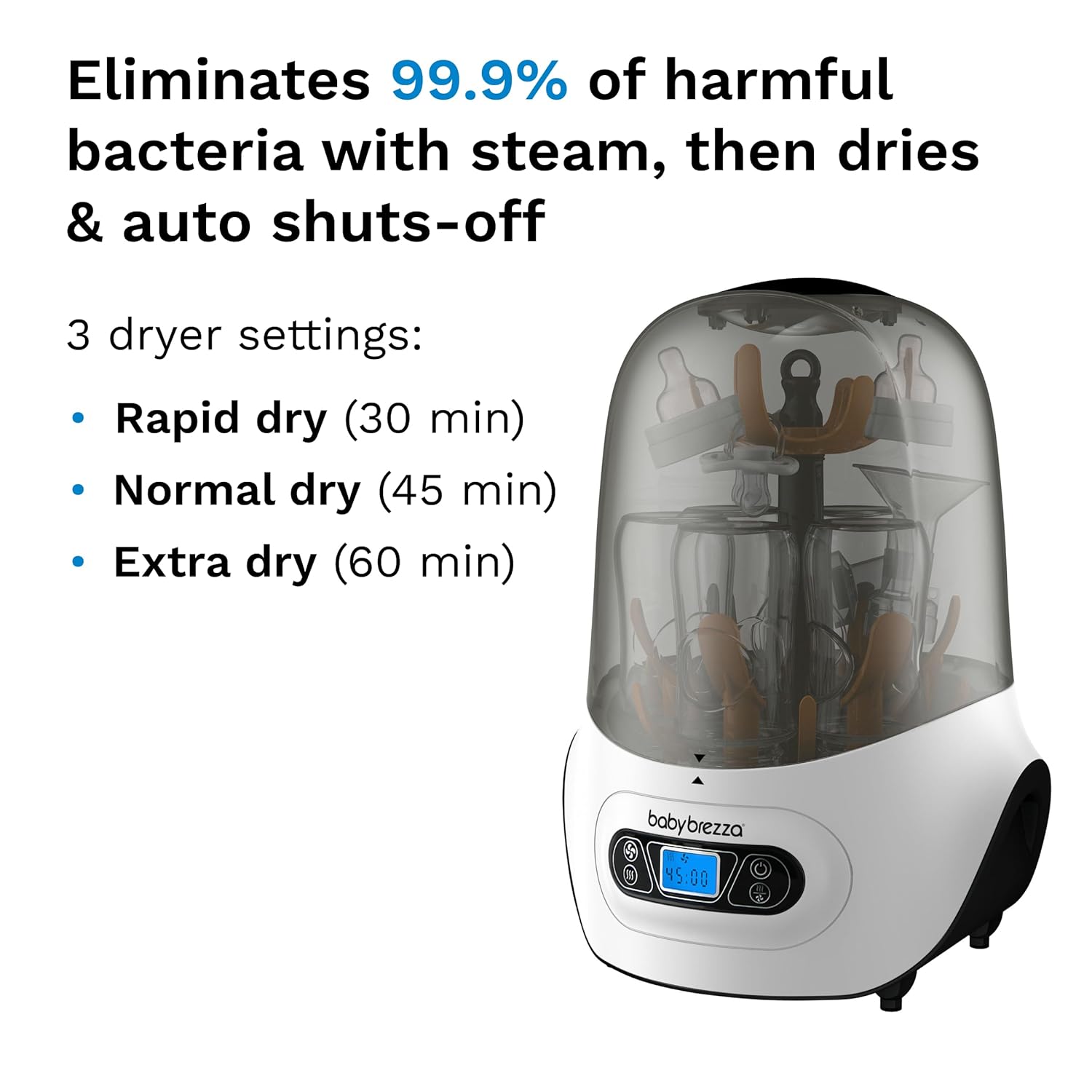 Baby Brezza Baby Bottle Sterilizer and Dryer Machine – Electric Steam Sterilization - Universal Fit