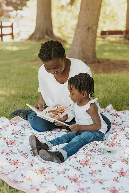Little Unicorn Premium Quilted Throw | Super Soft, Multi-Layered Muslin XL Blanket| Great for Kids