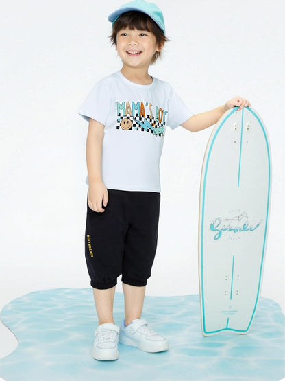 Happy Town Toddler Clothes Baby Boy Girl Smiley Face Shirt Short Sleeve T-Shirt Tee Summer Tops Outfits