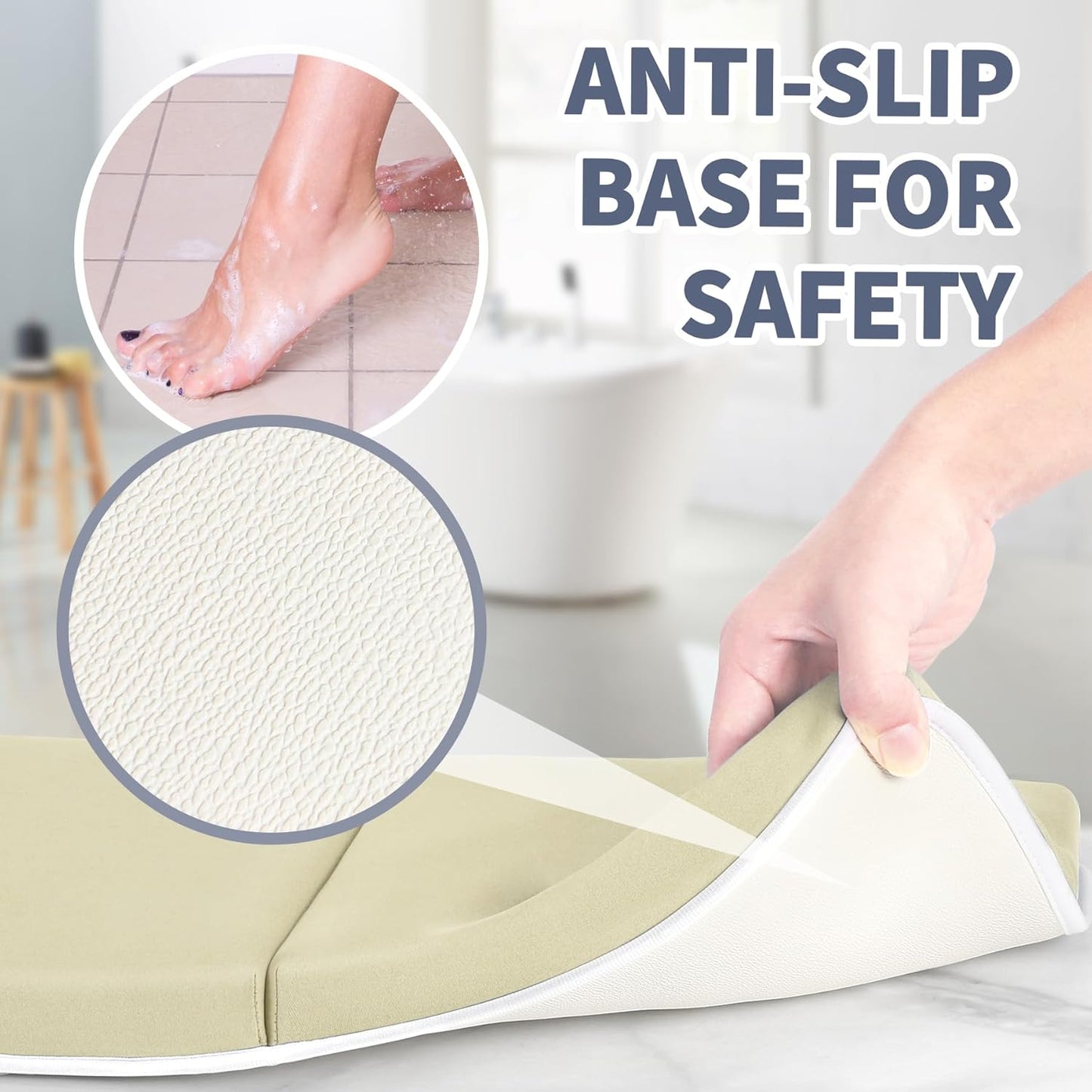 URMYWO Bath Kneeler and Elbow Rest Pad Set - 1.5" Thick Baby Bath Kneeler Pads with Toys Organizer