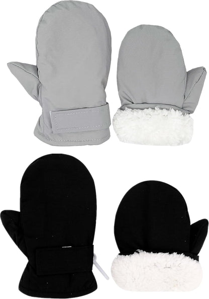 Toddler Gloves Kids Mittens Winter Warm Lined Fleece Gloves Waterproof Snow Baby Mitten for Boys Girls