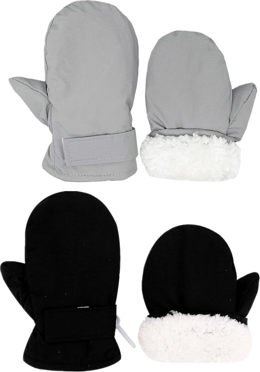 Toddler Gloves Kids Mittens Winter Warm Lined Fleece Gloves Waterproof Snow Baby Mitten for Boys Girls
