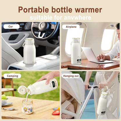 Portable Bottle Warmer for Travel Portable Milk Warmer for Baby Travel,Multi-Speed Keep Warm