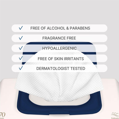 BEBESUP- Korea’s #1 Signature Baby Wipes - Hypoallergenic Water-based Unscented Alcohol-Free Ultra-Thick Super Seed Extracts Organic Plant-Based for sensitive skin Flip-Top 560 Count (8 Packs)