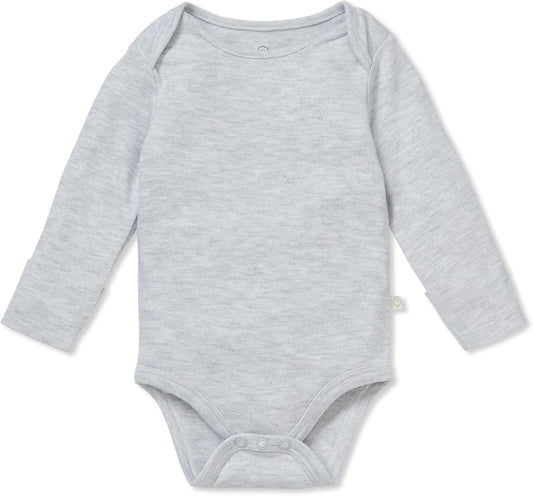 MORI Baby Supreme Comfort Long Sleeve Bodysuit for Boys and Girls - Unisex Romper with Envelope