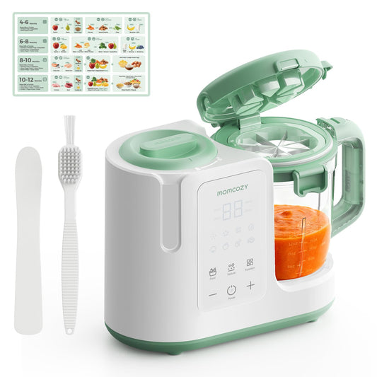 Momcozy AutoMeal Baby Food Maker – One-Step Auto Steam & Blend Food Processor, 15oz Large Cup &
