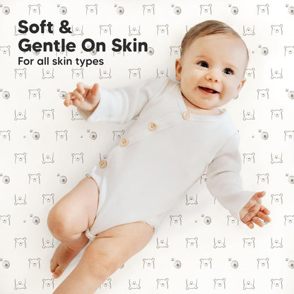 2-Pack Mini Crib Sheets Fitted - 38x26 Pack N Play Sheets for Pack and Play Mattress, Organic