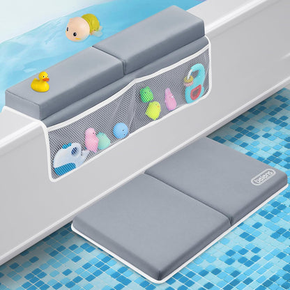 beiens Bath Kneeler and Elbow Rest Pad Set - 1.5'' Comfortable Thick Baby Bath Kneeler Pads, Quick