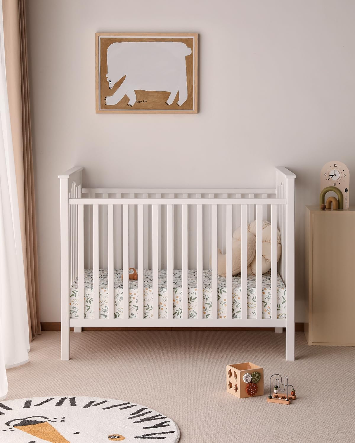 Yoofoss Baby Crib Sheets 2 Pack for Boys and Girls - 52x28 Fitted Crib Sheet Neutral Fits for