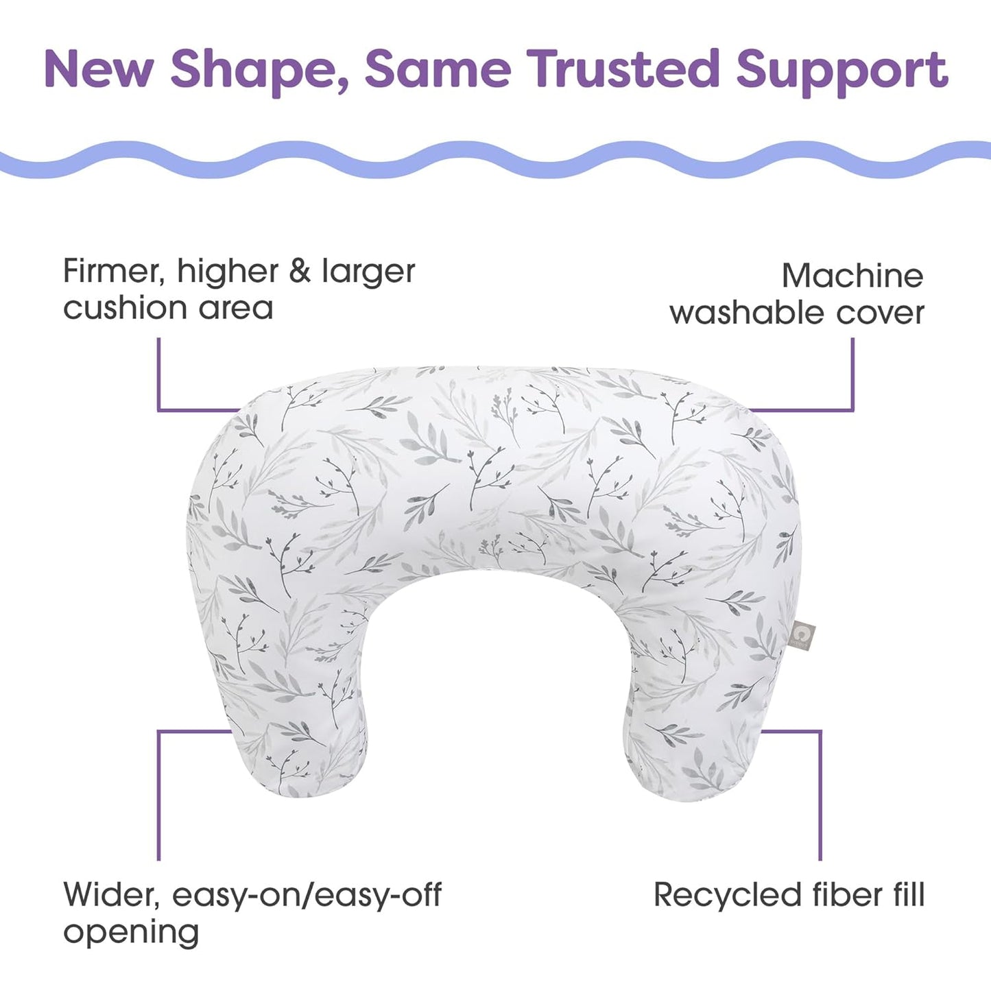 Boppy Nursing Pillow - Ergonomic Bottle & Breastfeeding Pillow with High, Firm, Large Area
