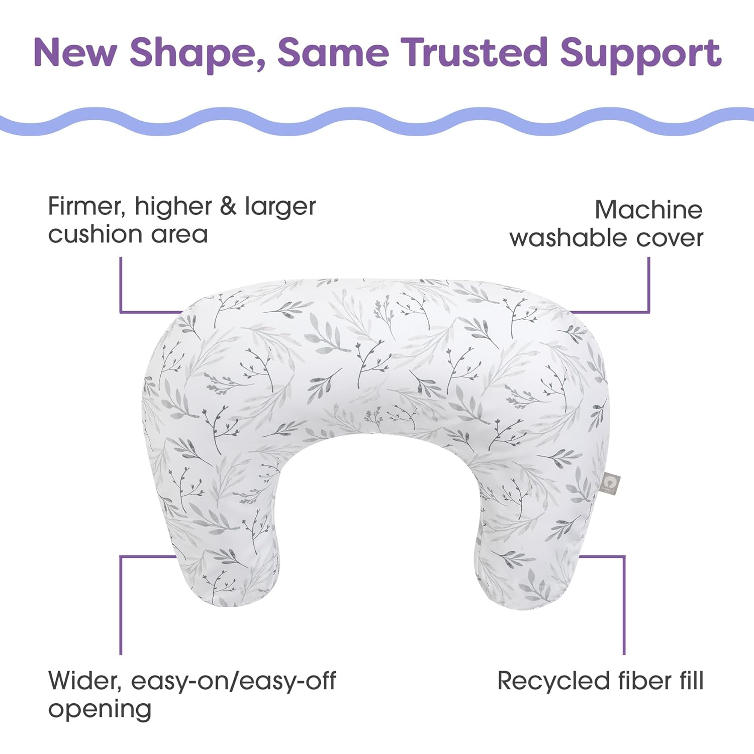 Boppy Nursing Pillow - Ergonomic Bottle & Breastfeeding Pillow with High, Firm, Large Area