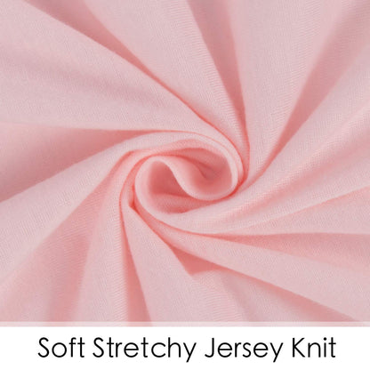 TILLYOU Changing Pad Cover Set in Soft Jersey Material Diaper Changing Table Sheets - Fits 32"/34''x16 Contoured Pad for Babies,Peachy Pink & Lt Gray
