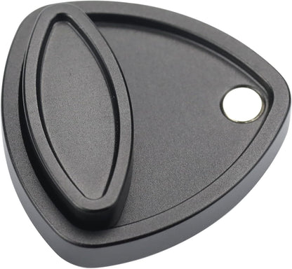 FREELOVE Pivot Magnetic Fidget Slider, Metal Worry Coin Haptic Clicker for Adults, Triangle Rotation Kinetic Toy Mechanical Sound EDC, Autism Sensory ADHD Anxiety Focus Meditation (Aluminum Black)