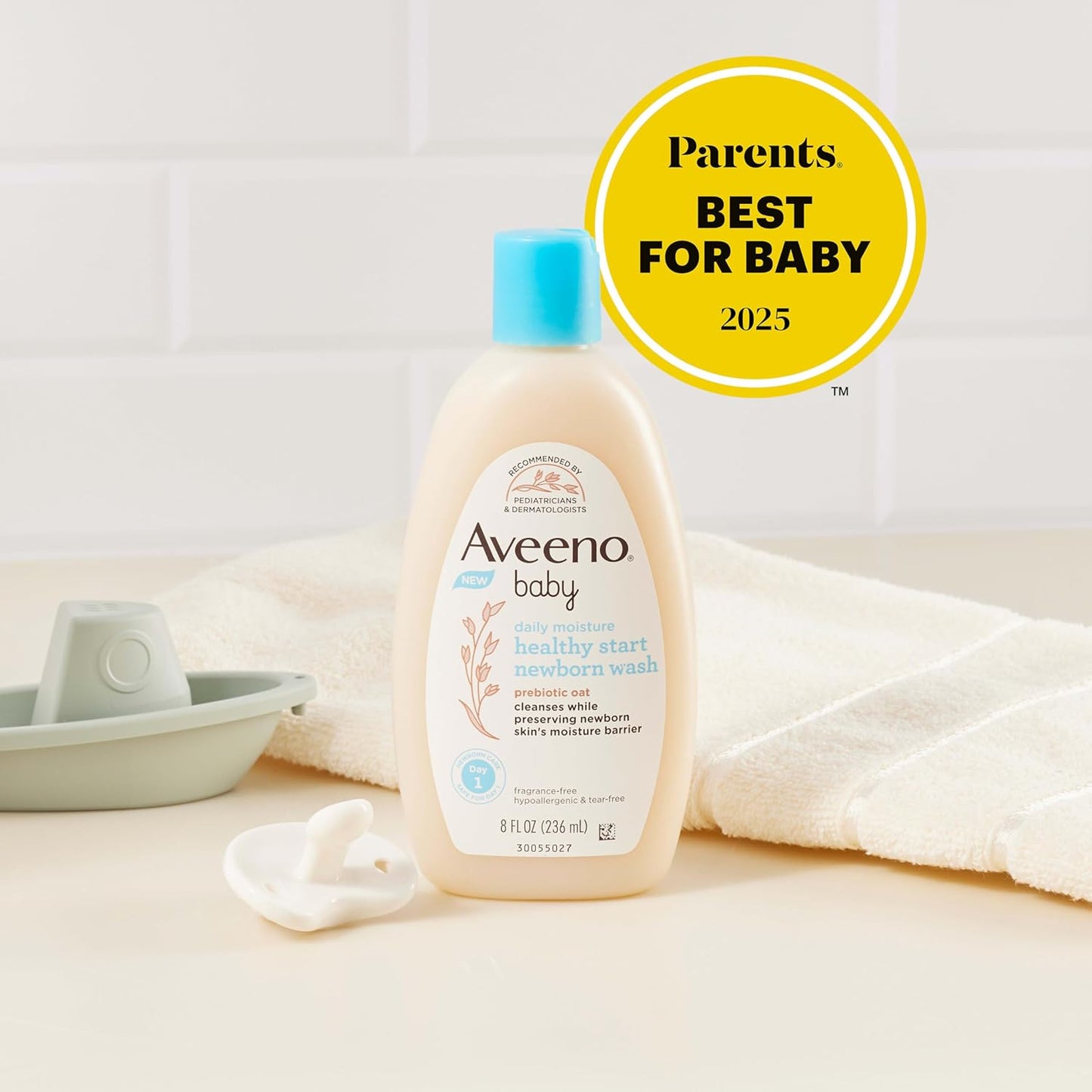 Aveeno Baby Healthy Start Nourishing Newborn Wash, Hypoallergenic Baby Body Wash with Prebiotic Oat