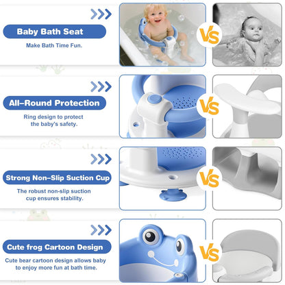 Baby Bath Seat for Babies 6 Months & up Non-Slip Toddler Bath Seats for Sitting Up Infant Bathtub