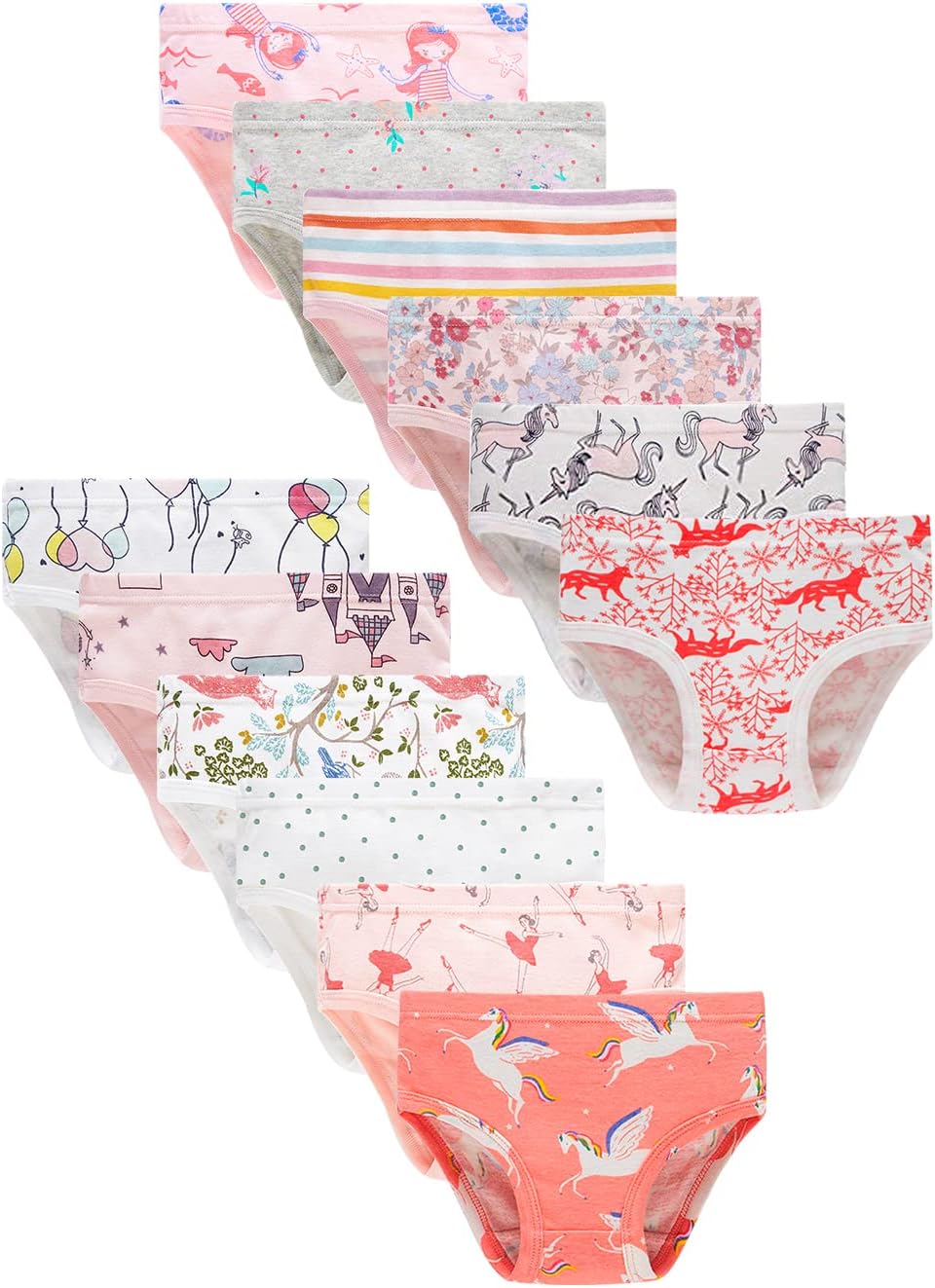Family Feeling Little Girl Underwear Toddler Panties Big Kids Undies Soft 100% Cotton