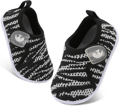 FEETCITY Baby Boys Girls First Walking Shoes Infant Sneakers Crib Shoes Breathable Lightweight Slip On Shoes