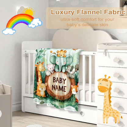 Ship Next Day, Personalized Baby Blanket – Printed in USA, Custom Baby Blanket for Boys & Girls