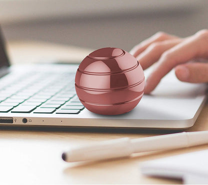 Kinetic Desk Toy,Optical Illusion Metal Fidget Spinning Ball,Office Executive Stress Relief Spinner Toys for Adults & Kids